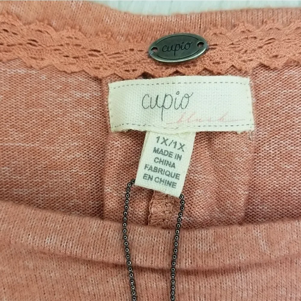 Cupio New with tags sweater high low hem long sleeve Women's size 1X
